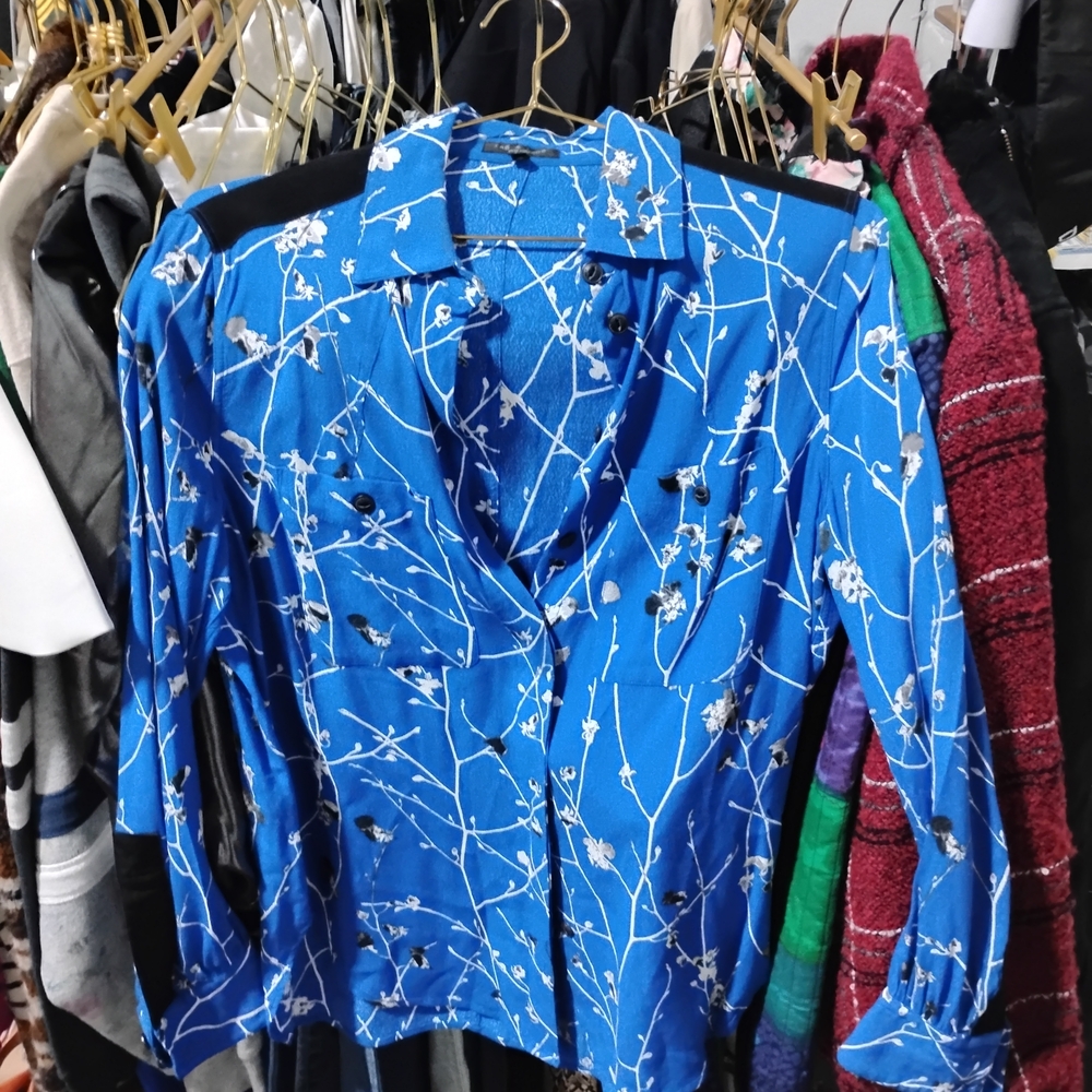 rag & bone Blue Printed Button-Down Shirt